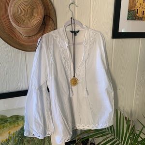 Ralph Lauren women’s size Large white Beachy top